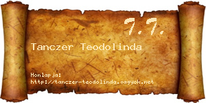 Tanczer Teodolinda névjegykártya